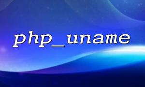생산 환경에서 PHP_UNAME () 출력 정보를 숨기거나 필터합니다