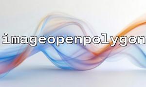 How to set color when using imageopenpolygon()