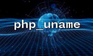 현재 운영 체제 정보를 얻기 위해 php_uname ()를 사용하는 방법