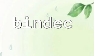 在网络通信中使用 bindec() 解码二进制标志位